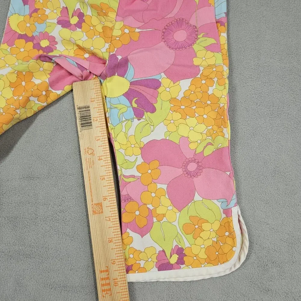 Vintage Gymboree SUNSHINE DAYDREAMS Pants Girls 4 Floral Pink Y2K Hippie‎
